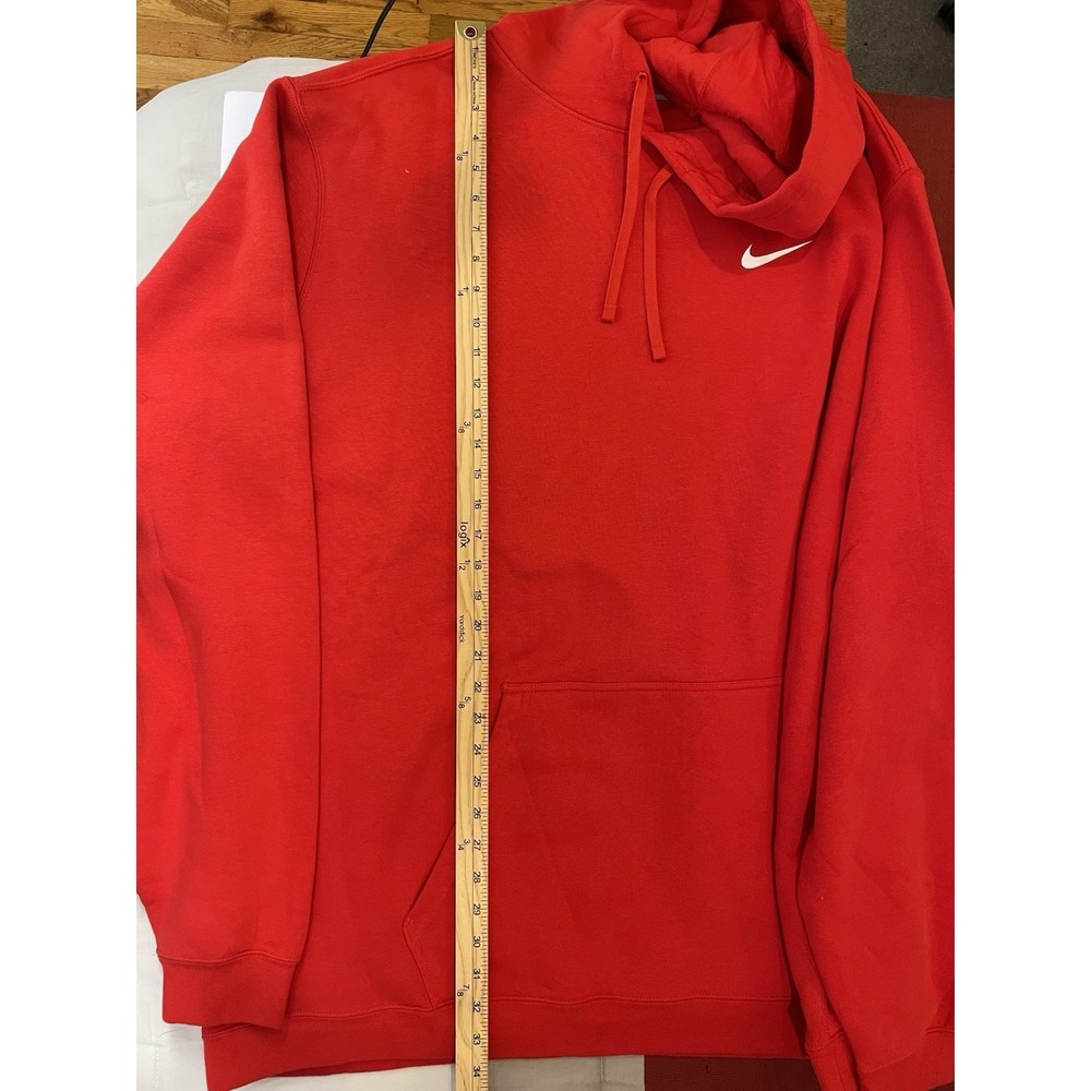 NEW Nike Sportswear Club Hoodie Sweatshirt Mens 4XLT Tall Fleece Red M31777 - Picture 8 of 8